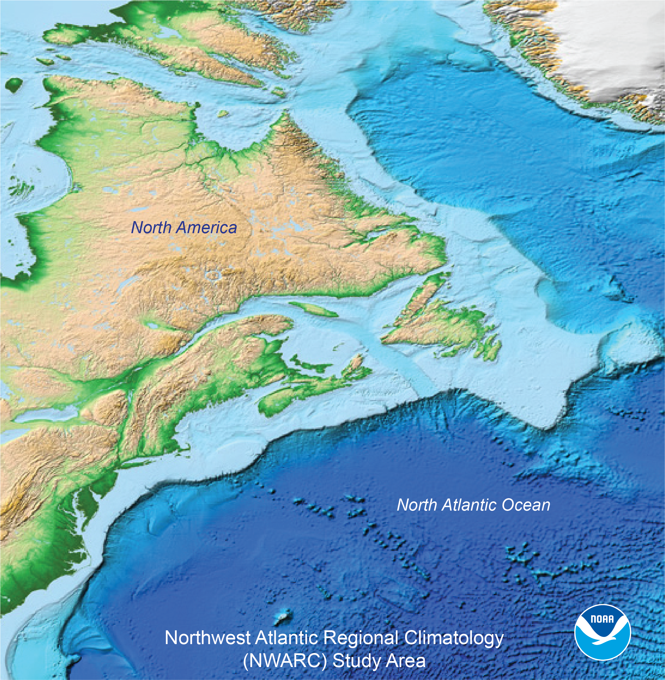 Map of the Northwest Atlantic Testbed